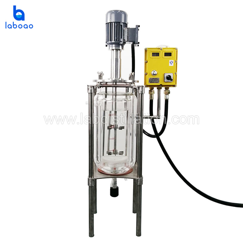 1-5L Explosion Proof Three Layer Jacketed Glass Reactor