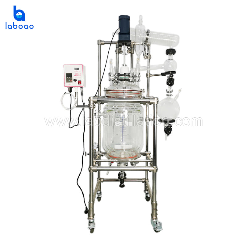 10-100L Three Layer Jacketed Glass Reactor