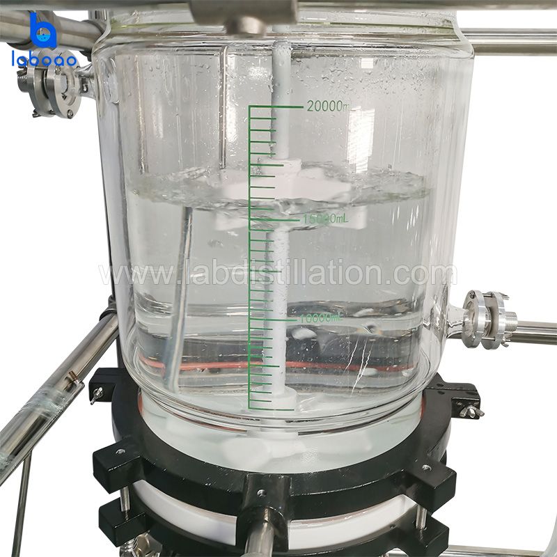 20L 30L Jacketed Glass Filtration Reactor For CBD Oil Crystallization