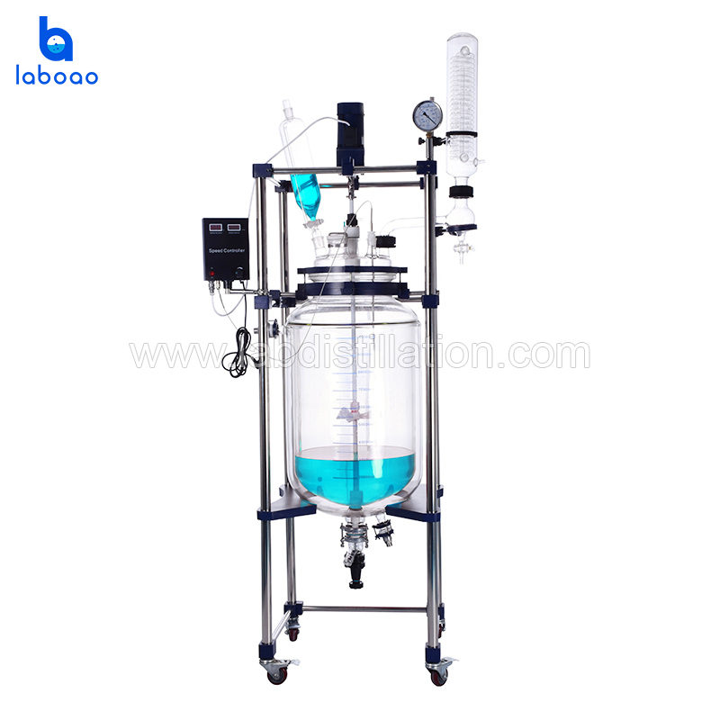 100L Jacketed Glass Reactor Vessel
