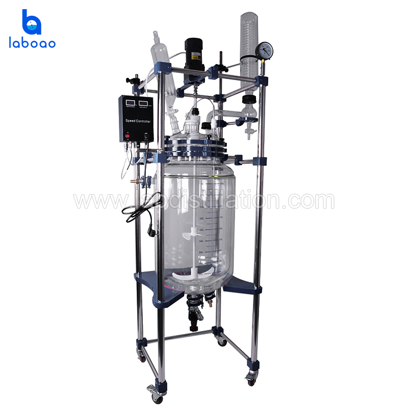 100L Jacketed Glass Reactor Vessel