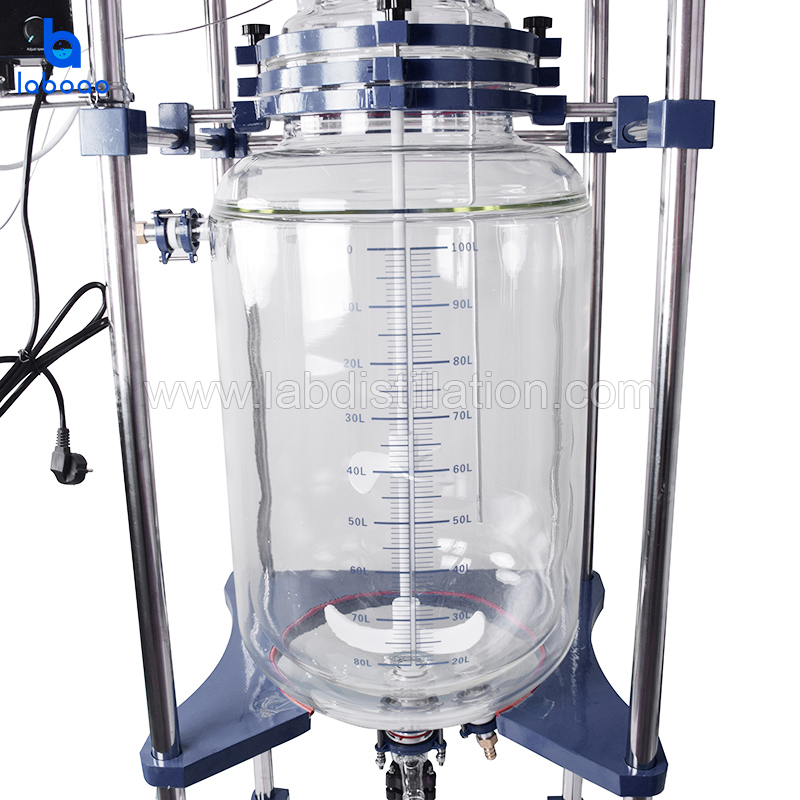 100L Jacketed Glass Reactor Vessel