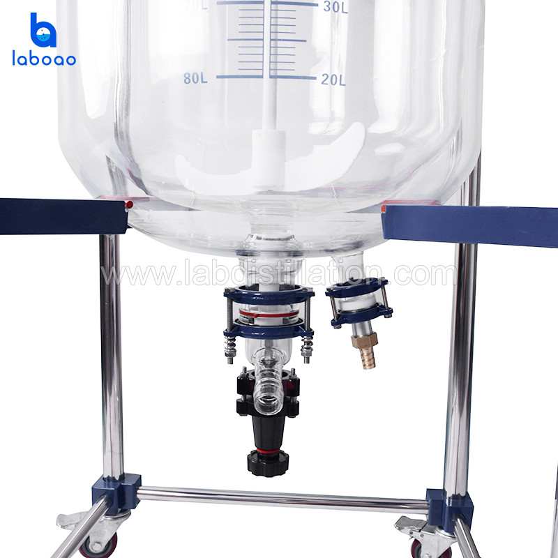 100L Jacketed Glass Reactor Vessel