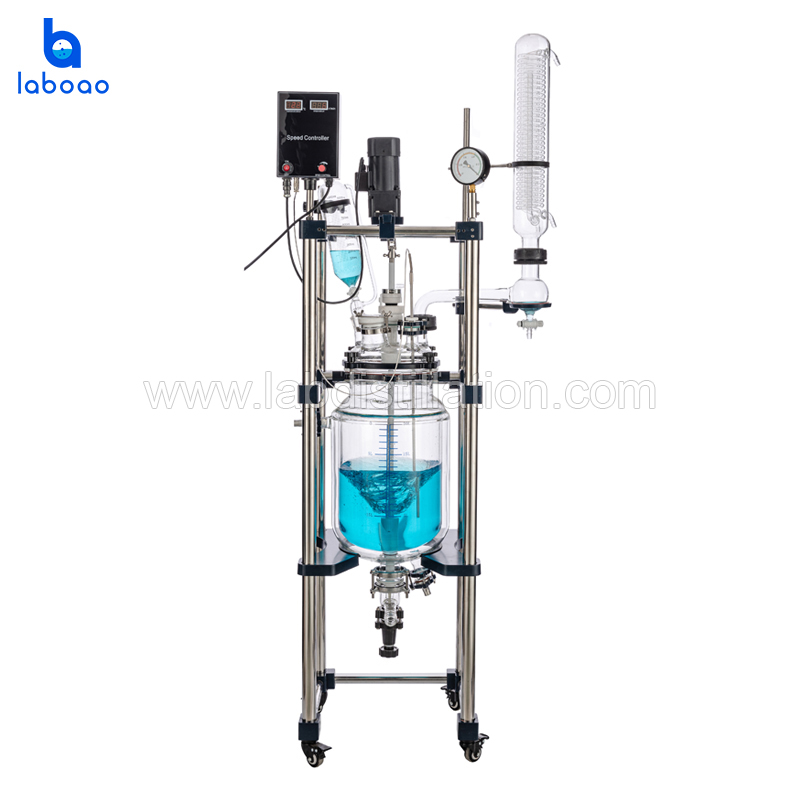 10L Jacketed Glass Reactor Vessel