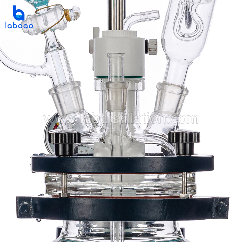 2L Jacketed Glass Reactor Vessel