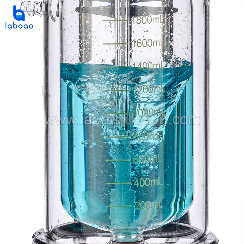 2L Jacketed Glass Reactor Vessel