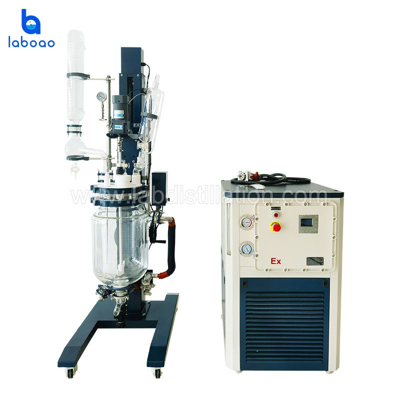 New Lifting And Rotating Double Layer Glass Reactor