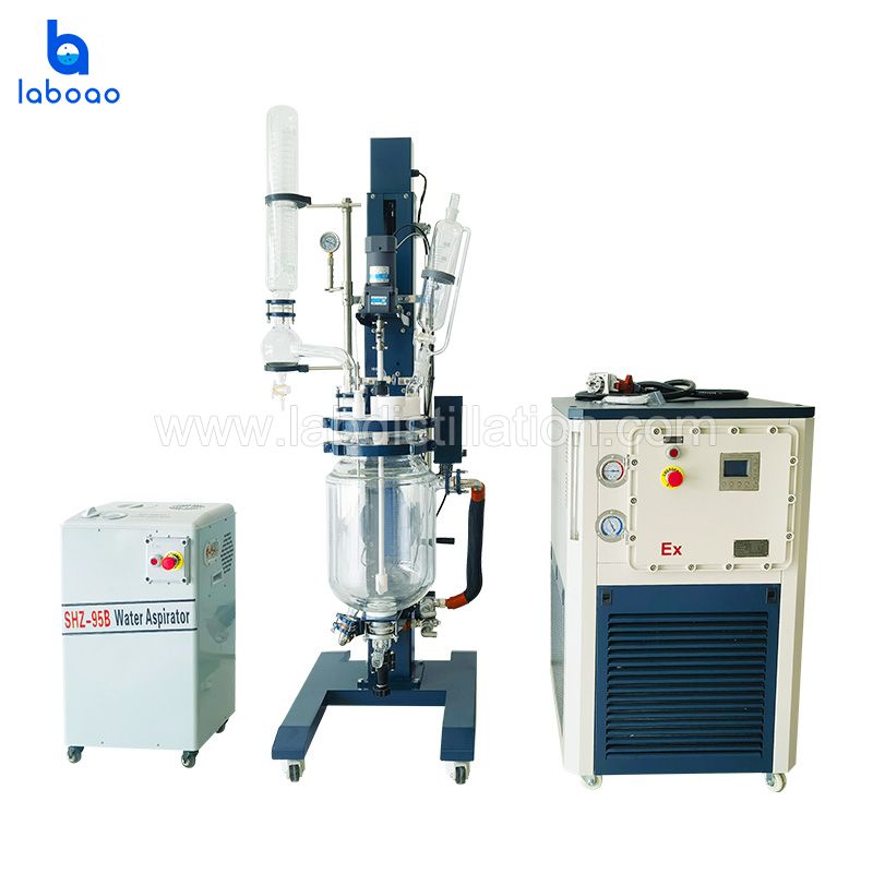 New Lifting And Rotating Double Layer Glass Reactor