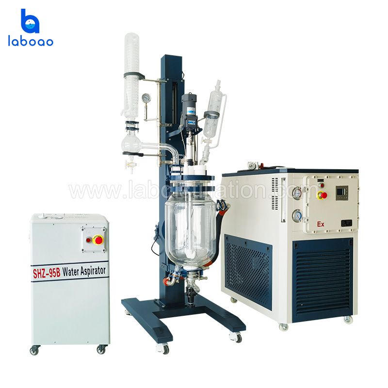 New Lifting And Rotating Double Layer Glass Reactor