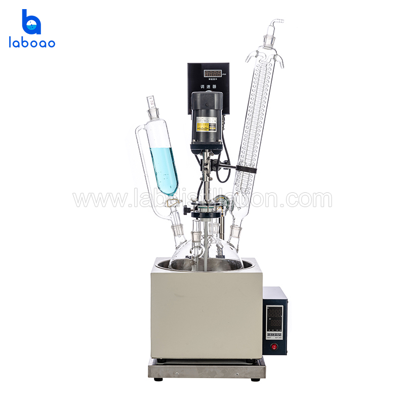 5L Single Layer Glass Reactor Vessel