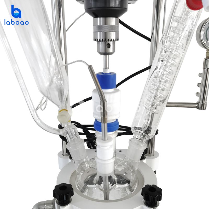 Touch Screen Small Jacketed Glass Reactor For Lab